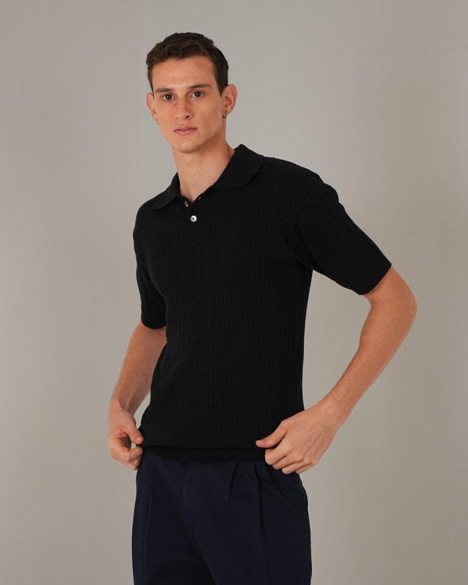 Cable - Knit Polo - Vanilla Studios