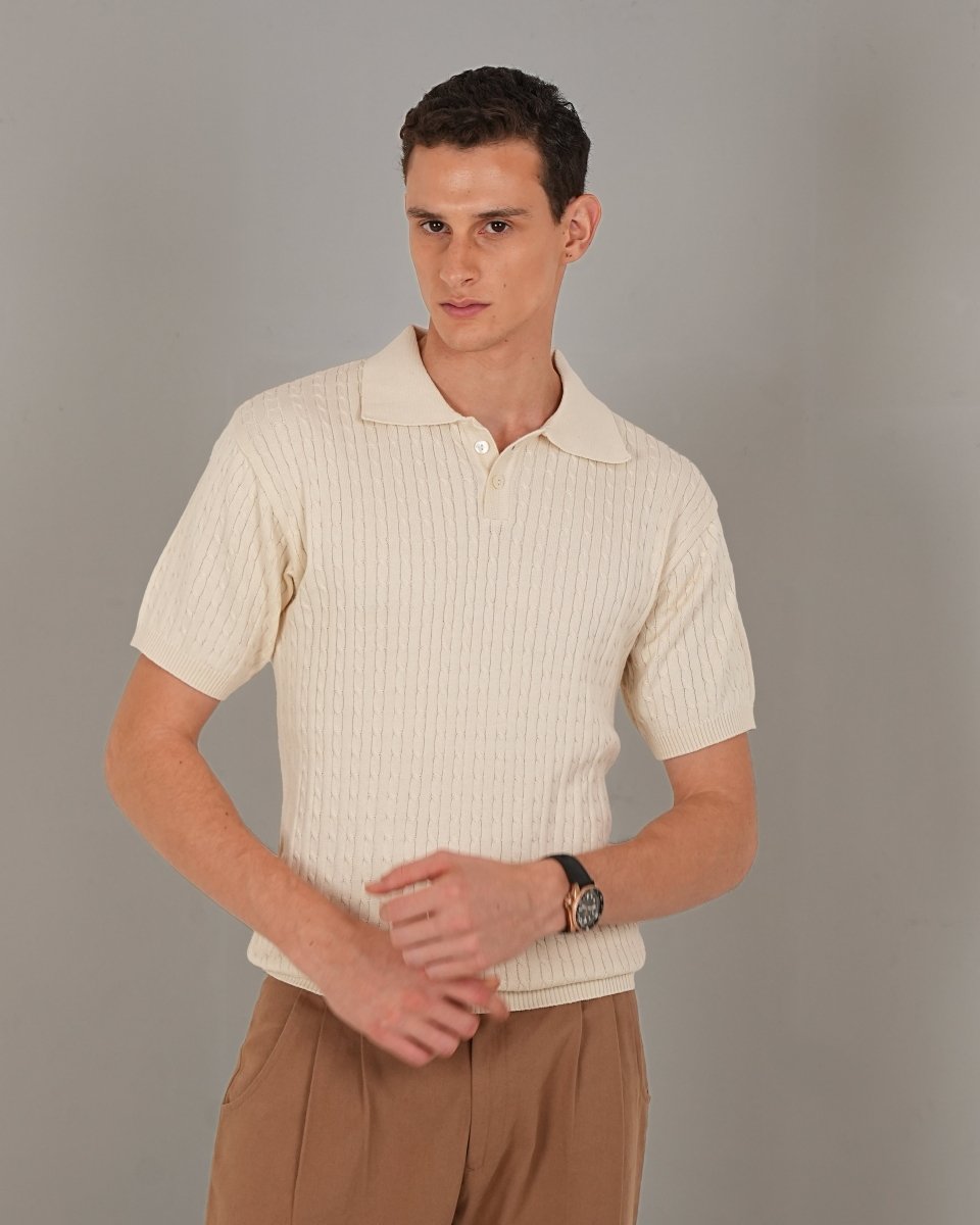 Cable - Knit Polo - Vanilla Studios