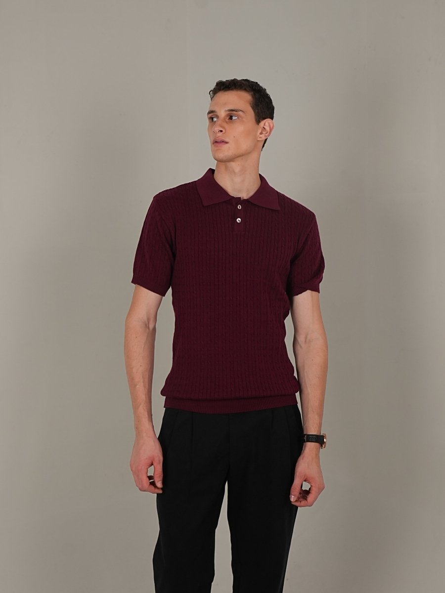 Cable - Knit Polo - Vanilla Studios