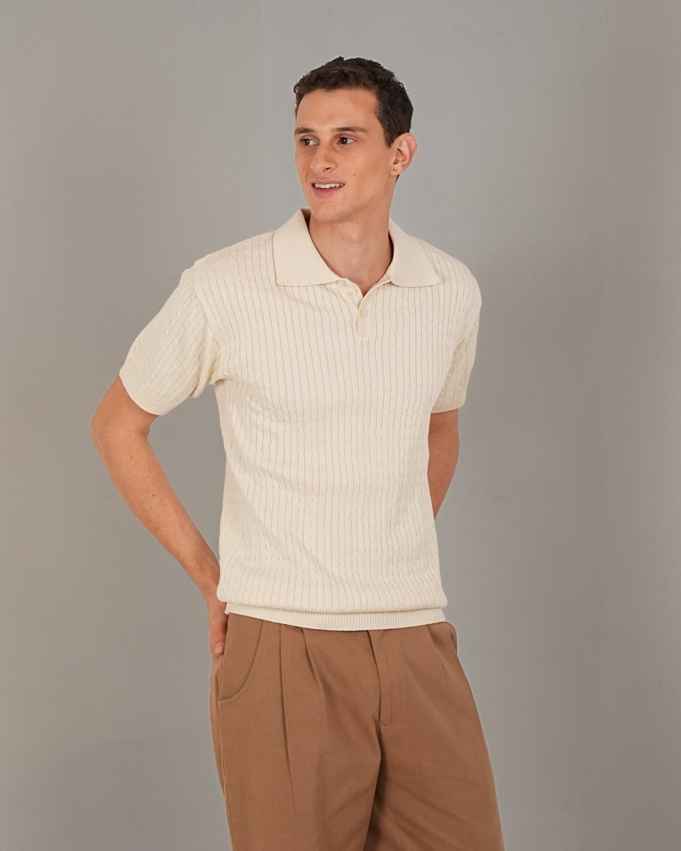 Cable - Knit Polo - Vanilla Studios
