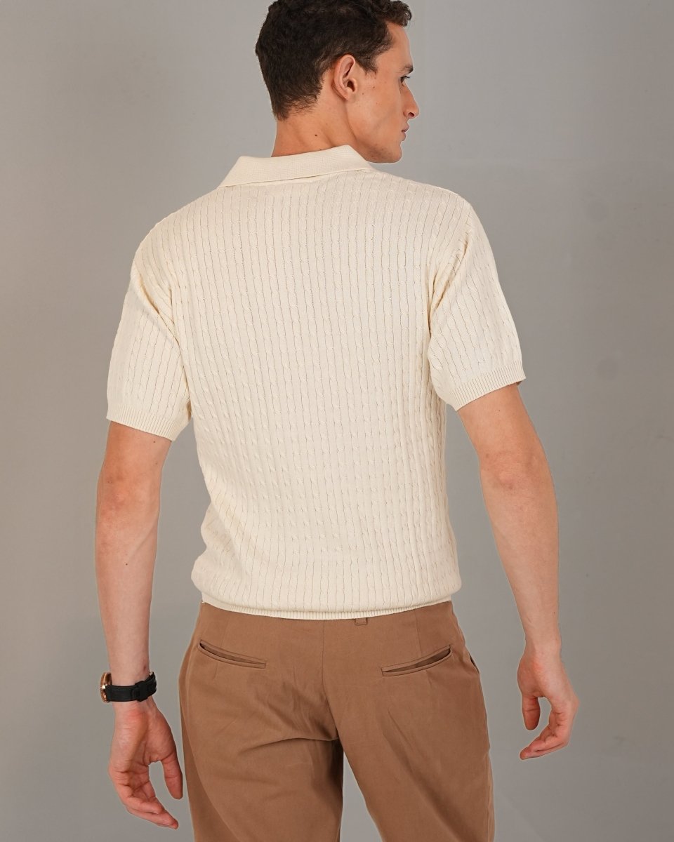 Cable - Knit Polo - Vanilla Studios