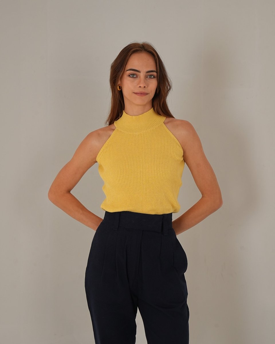 Knitted Halter Neck Top - Vanilla Studios